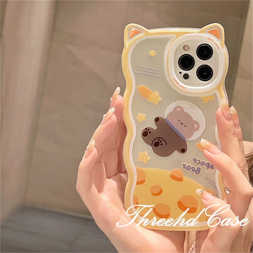Ốp Điện Thoại Mềm Họa Tiết Tai Thỏ / Gấu Dễ Thương Cho iPhone 14 13 12 11 Pro Max SE2020 X XR Xs Max 7 8 6 6s Plus