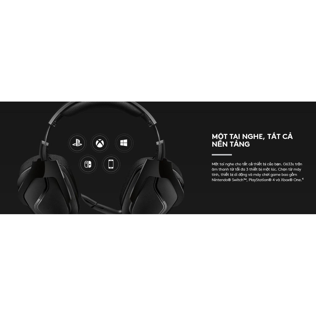 Tai nghe Gaming Logitech G633S Lightsync 7.1 - Tai nghe Logitech G633S Chính Hãng BH 12 Tháng | BigBuy360 - bigbuy360.vn