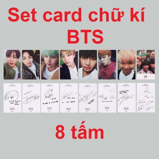 Lomo card BTS kèm chữ ký idol KPOP