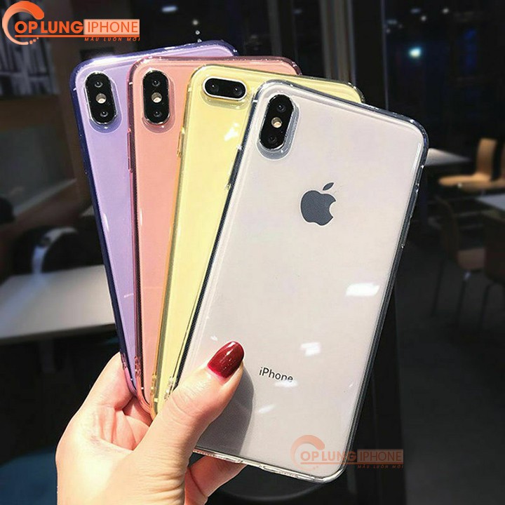 Ốp iphone - Ốp lưng trong suốt siêu dày viền mờ 6s/6plus/6splus/7/8/7plus/8plus/x/xs/xsmax/11/11promax