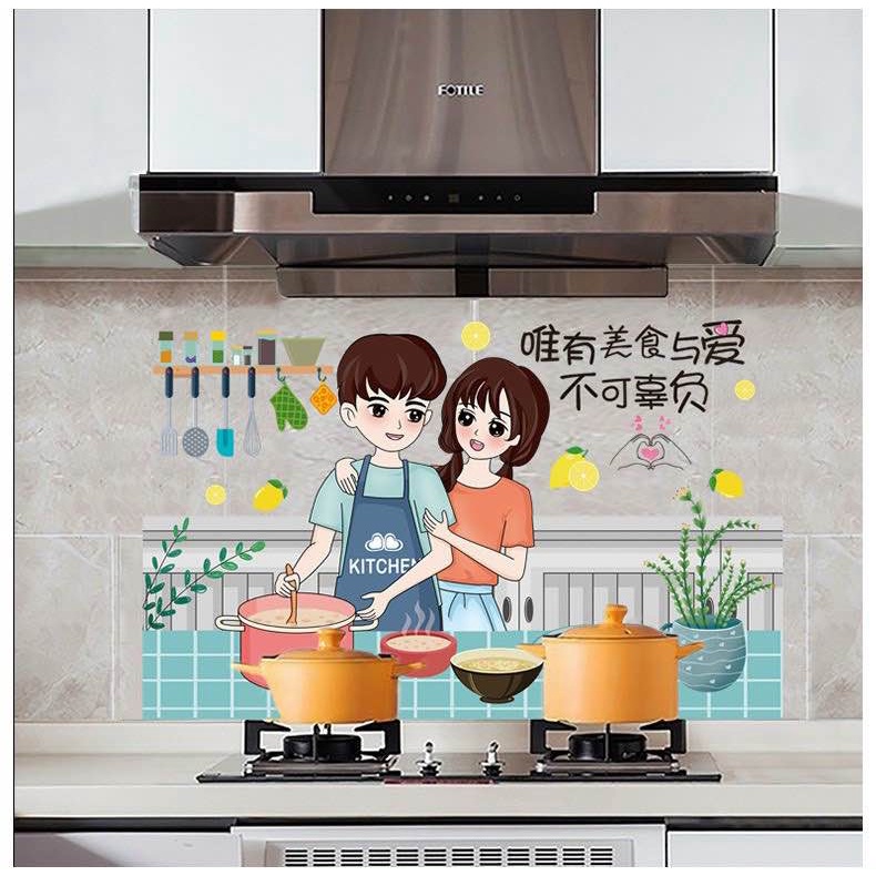 Giấy Dán Tường Nhà Bếp, Miếng Dán Bếp Chống Bắn Dầu Mỡ, Chịu Nhiệt Cao | BigBuy360 - bigbuy360.vn