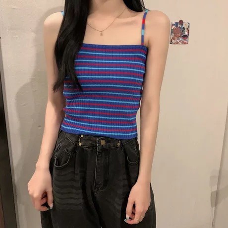 ÁO HAI DÂY TĂM THUN CROPTOP SEXY 2 DÂY SỢI BÚN BODY DÁNG ÔM NỮ SIÊU HOT Ailee