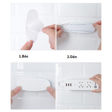 Combo 10 Miếng dán tường treo ổ cắm điện, bộ phát wifi, điều khiển TV, điều hòa không cần khoan đục