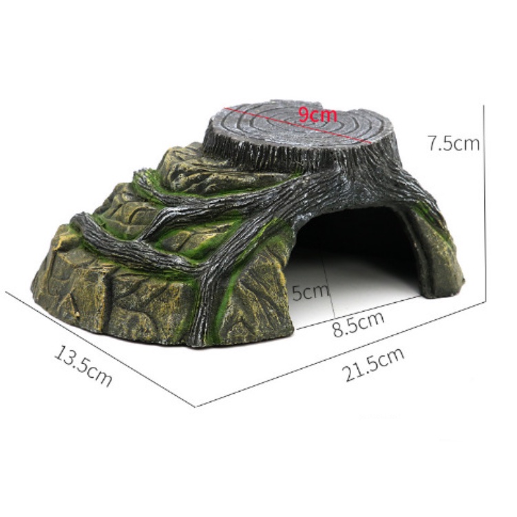 Mô hình gốc cây làm nhà cho tép cảnh, cá cảnh và hang rùa lên nghỉ, trang trí bể thủy sinh, bể bán cạn, DIY