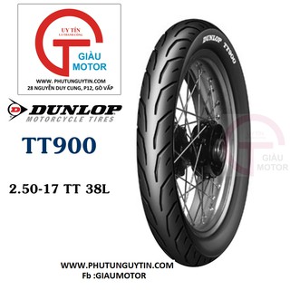DUNLOP_ Lốp Dunlop 2.50-17 TT900 có ruột 38L Vỏ xe máy Dunlop size 2.50-17 TT900 có ruột 38L
