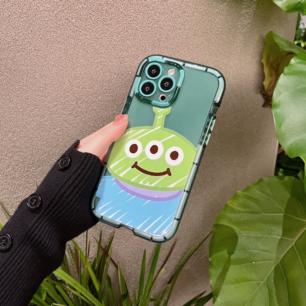 Ốp Điện Thoại Chống Sốc Họa Tiết Heo Và Ngoài Hành Tinh Hoạt Hình Cho iPhone 14 / 13 / 12 / 11 / X