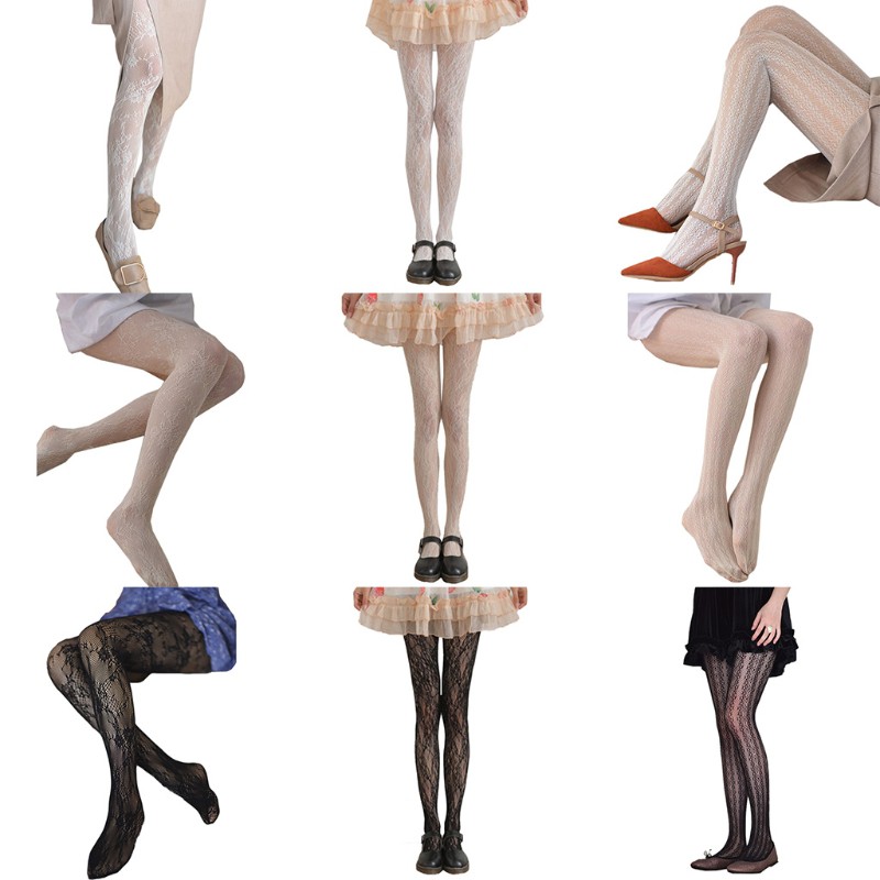 Quần Tất Lưới Phối Ren Phong Cách Lolita Quyến Rũ Cho Nữ