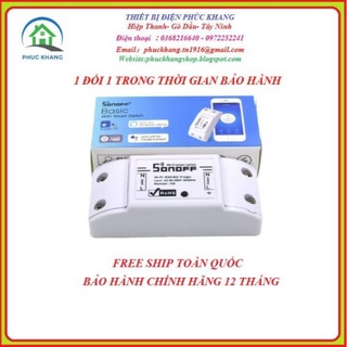 Bô điều khiển thiết bị qua điện thoại sonoff basic