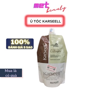 Kem ủ tóc Karseell Maca Power Collagen 500ml phục hồi hư tổn Hấp ủ tóc thẳng mượt bổ xung collagen