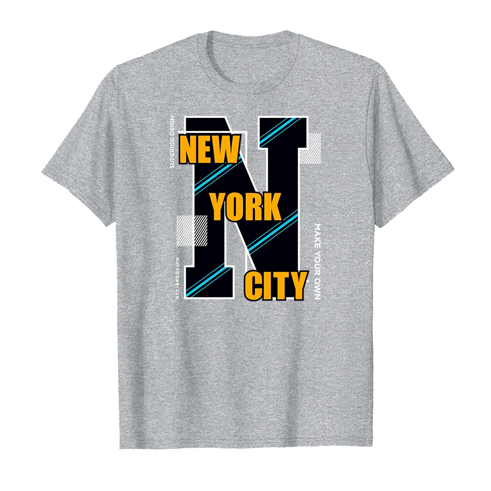 Áo thun cotton unisex HTFashion in hình new york city 14269