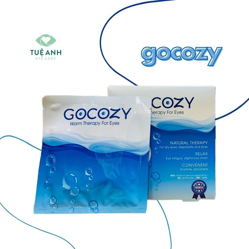 Chườm ấm mắt Gocozy- Hộp 10 miếng giúp thư giãn mắt, giảm mỏi mắt, chống khô mắt, tắc mi, chắp lẹo