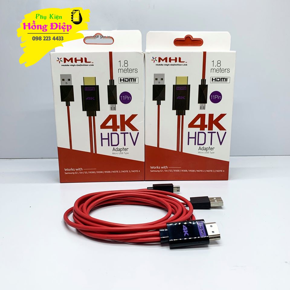 Cáp HDMI Cho Iphone và Android (MHL HDMI TO Lightning , Micro Usb)