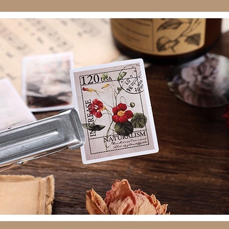 Hộp 46 sticker dán chủ đề vintage Box Sticker ST416