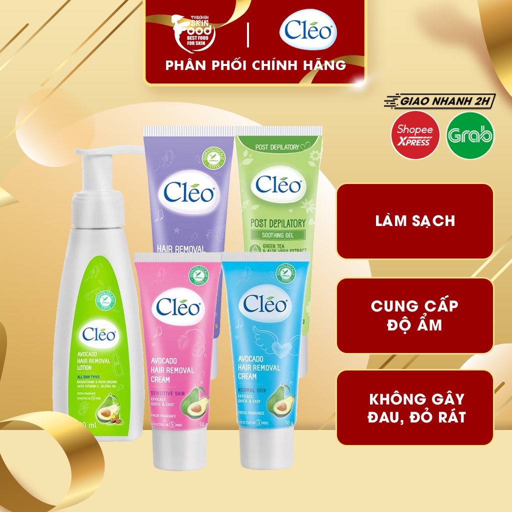 Kem Tẩy Lông, Gel Làm Dịu Da Chiết Xuất Từ Bơ CLEO Avocado Hair Removal Cream [che tên sản phẩm khi giao hàng]