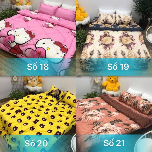 bộ chăn phao 5 món ga gối chăn phao cotton poly nhiều mẫu 2019( được chọn mẫu nhé Khách) | BigBuy360 - bigbuy360.vn