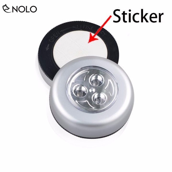 Đèn Stick Mini Dán Tường 3 Bóng Led Ánh Sáng Trắng Công Suất 3W Chất Liệu Vỏ Nhựa PC ABS