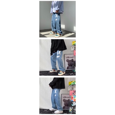 QUẦN BAGGY NAM ỐNG RỘNG T-A-N DÁNG SUÔNG PHONG CÁCH HÀN QUỐC-QJi14-THỜI TRANG UNISEX-có size Nam Nữ hình in,màu đen,xanh