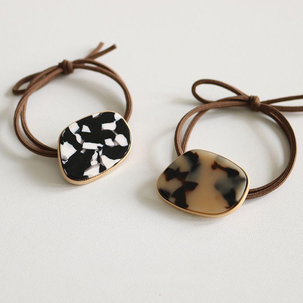 Dây Buộc Tóc Đuôi Ngựa Co Giãn Phong Cách Pháp Đơn Giản Cho Nữ