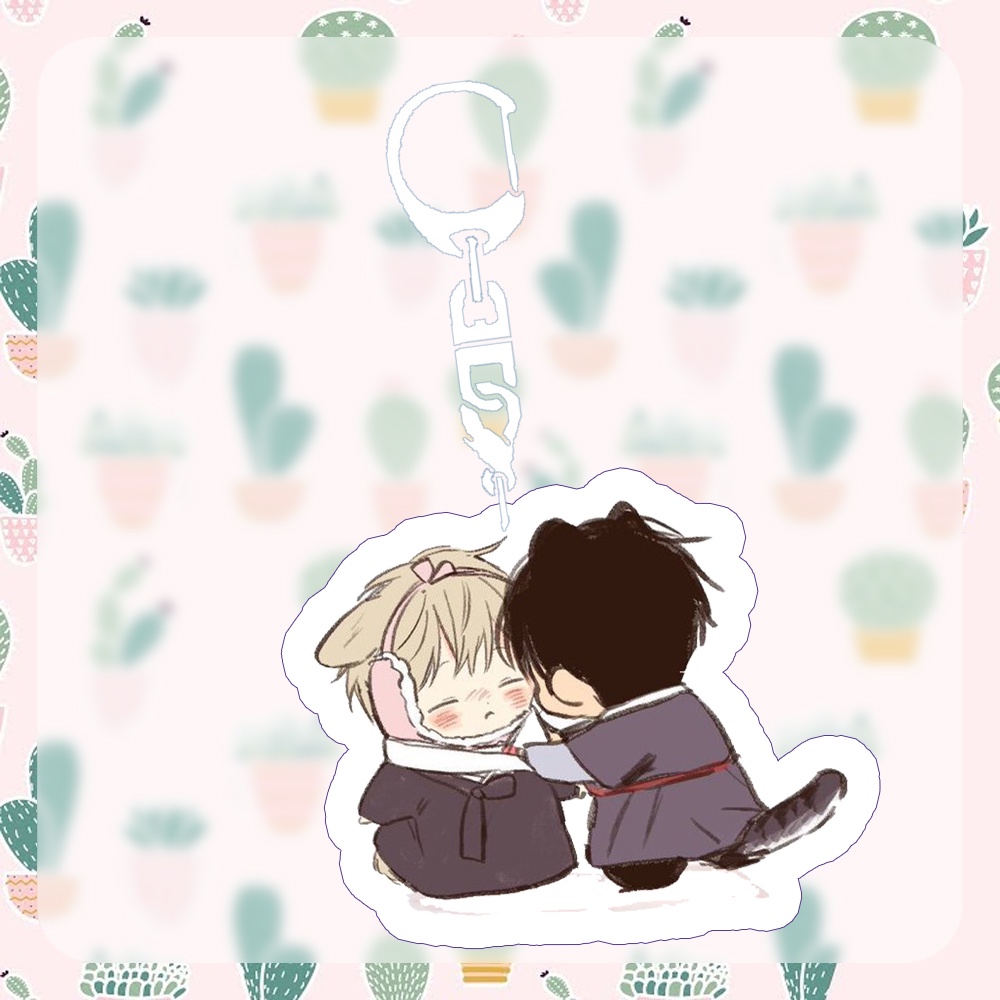 Móc khóa NO LOVE ZONE BL Không Chốn Yêu Đương manhwa chibi xinh xắn
