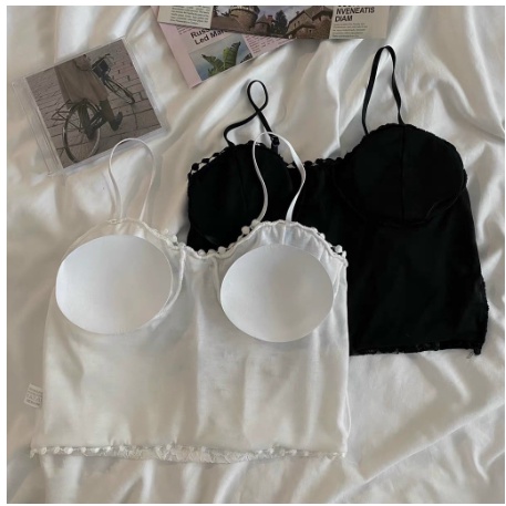 Áo bra hai dây cúp ngực sexxy, Áo lót kiểu đính viền 2 dây AS1873 - NhiNhi Shop