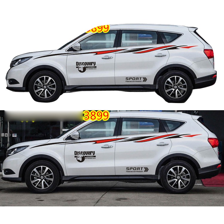 Tem xe thể thao discovery đen đỏ