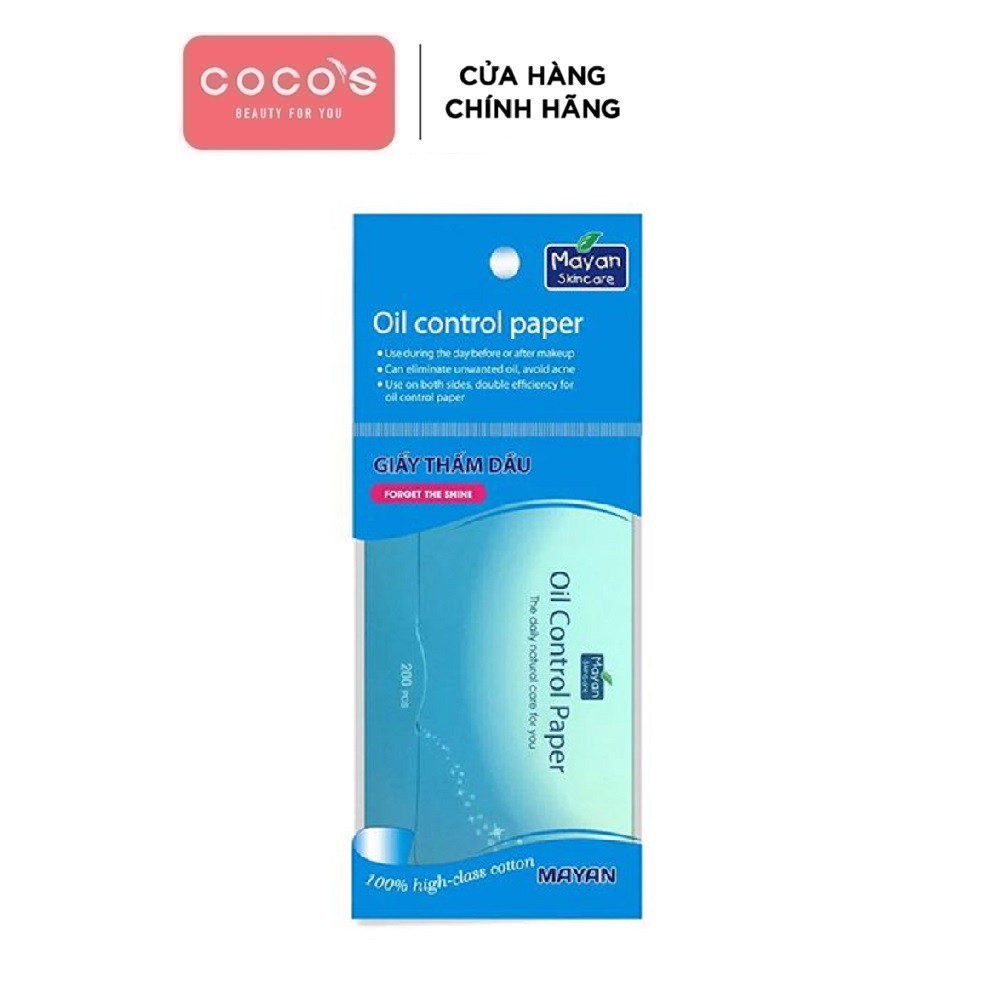 Giấy Thấm Dầu Mayan skincare loại bỏ dầu và bụi, đủ loại 70/100/200 PCS