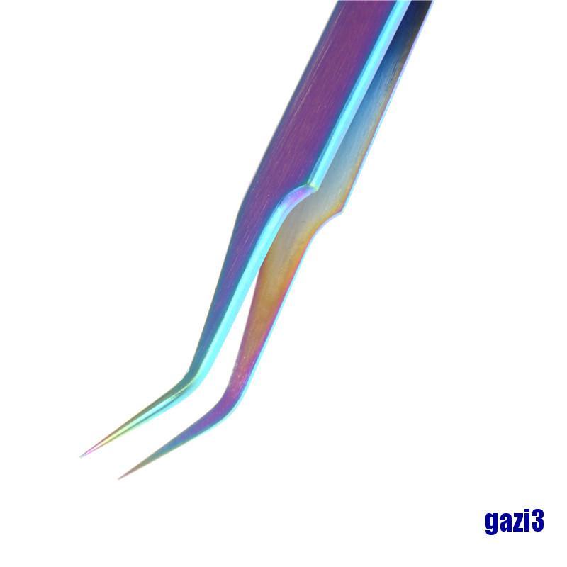 (Hàng Mới Về) Nhíp Inox Màu Cầu Vồng Trang Trí Móng Tay Tiện Lợi