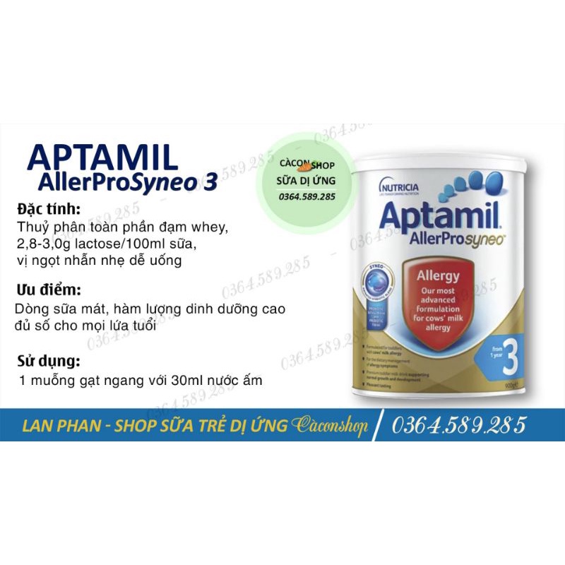 Sữa Aptamil AllerPro Syneo Úc số 3 900g