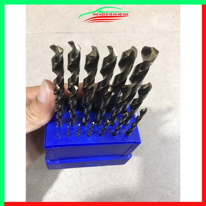 Bộ 25 mũi khoan chuyên inox Nachi từ 1-13mm cao cấp sắc bén Singapore