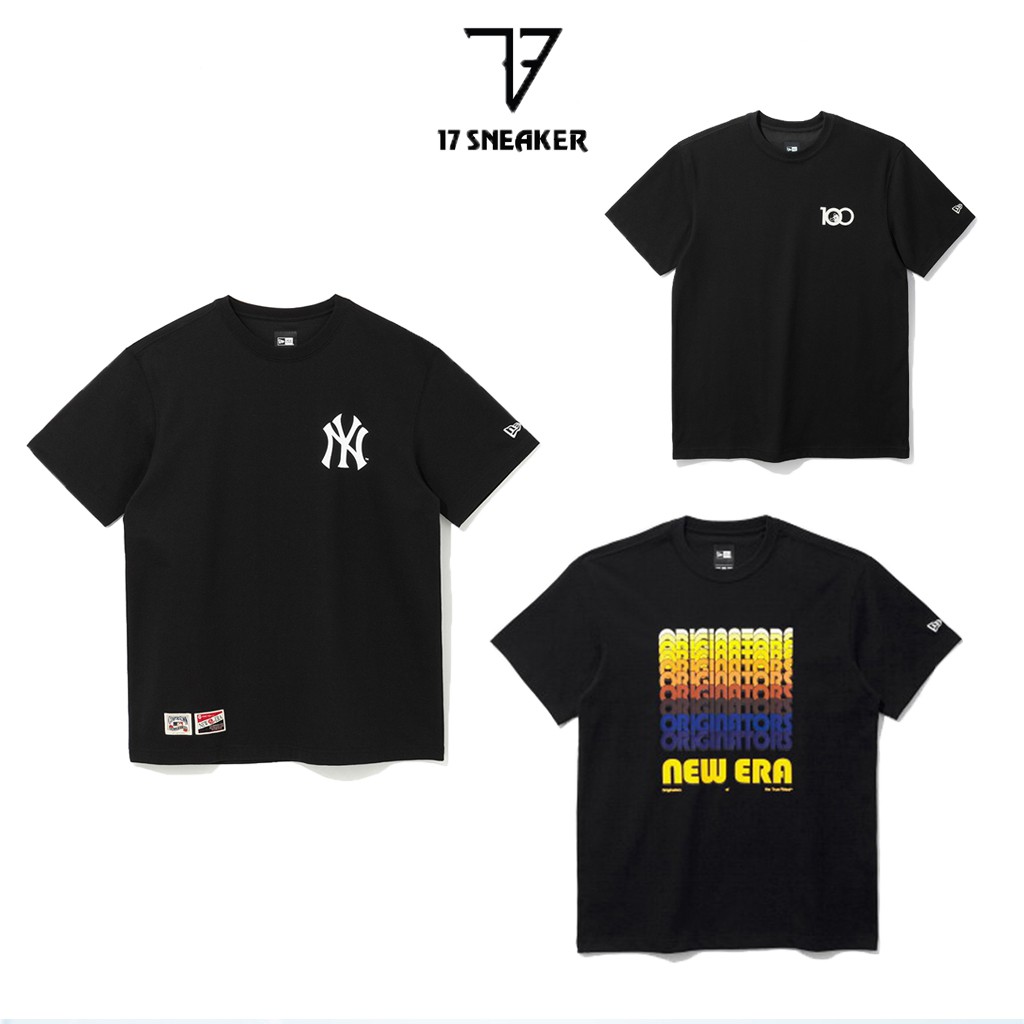 Áo thun | Áo phông New Era, form Unisex size S M L XL, Màu Đen