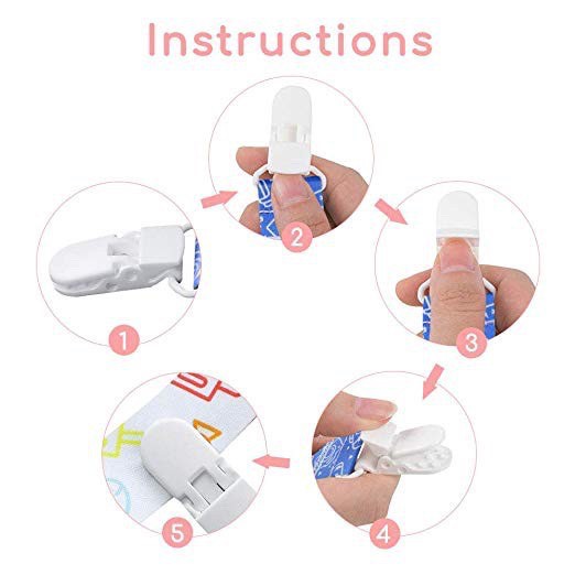 Dây kẹp ti giả Babygoal/KUKU/TGM hoạ tiết xinh xắn, tiện dụng