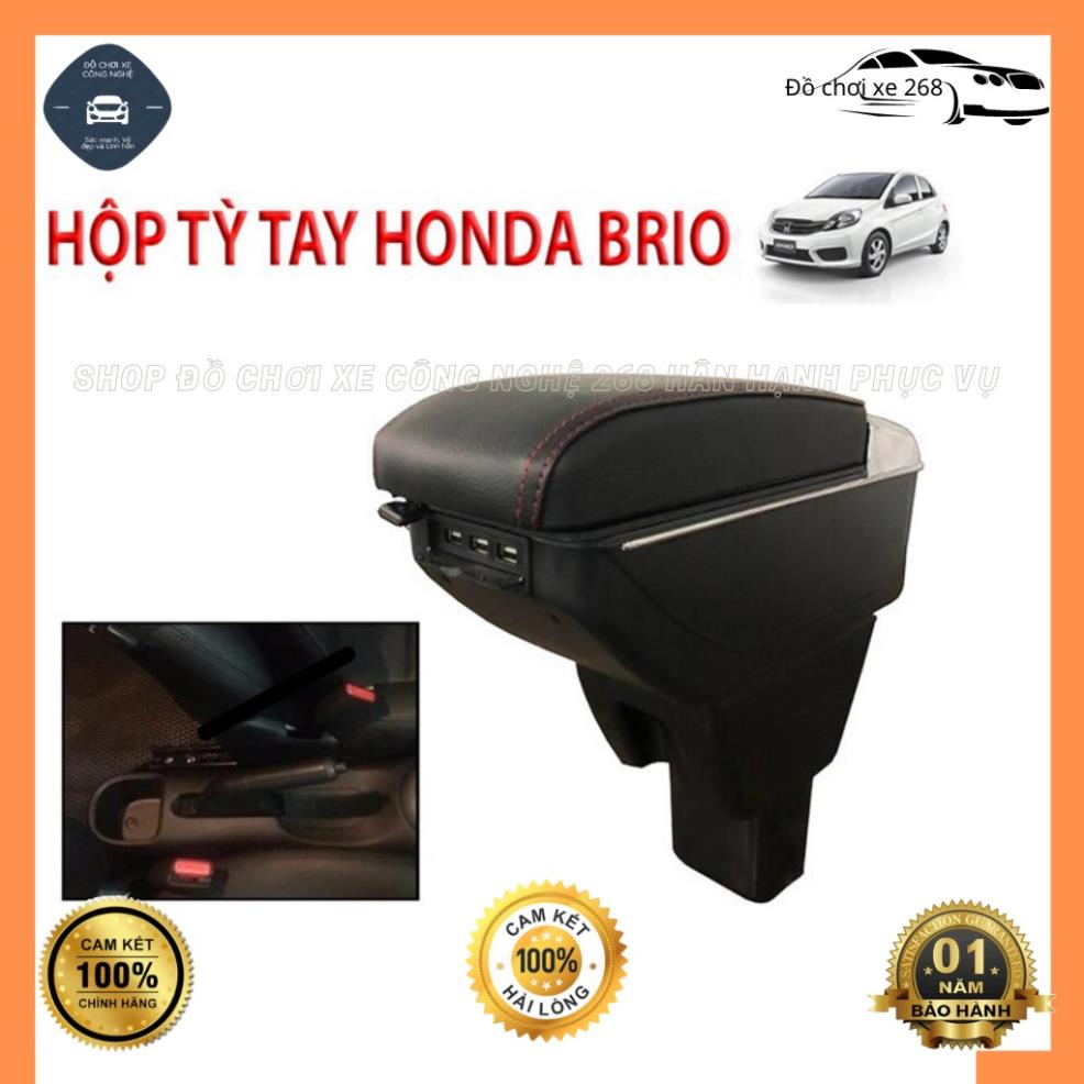 Hộp tỳ tay xe Honda Brio cao cấp tích hợp cổng sạc USB - Bảo hành 12 tháng | BigBuy360 - bigbuy360.vn