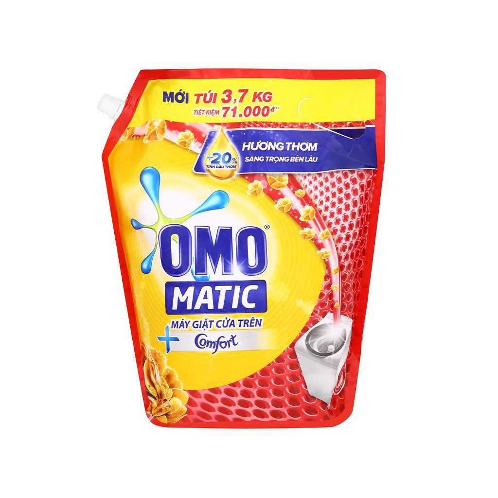 Nước giặt OMO Matic Comfort Tinh dầu thơm 3.7 kg