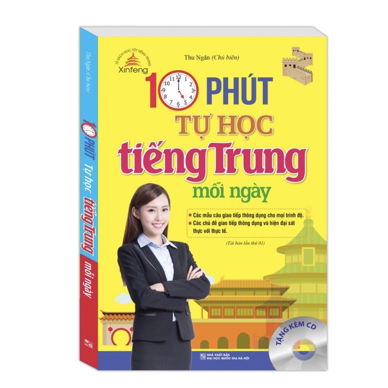 Sách - 10 phút tự học tiếng Trung mỗi ngày (kèm CD)