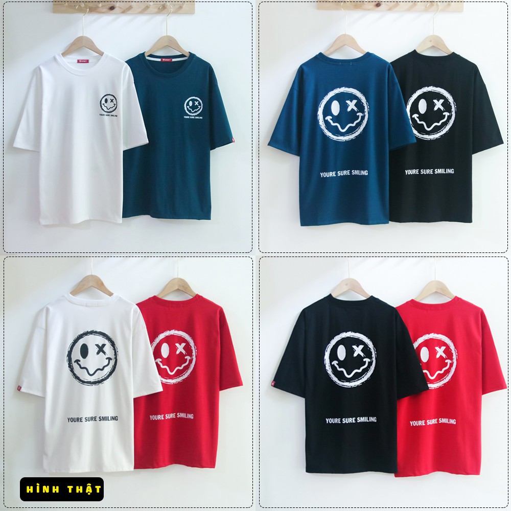 Áo Thun Oversize Nam Mặt Cười Smiling - TTL753 - Chất Cotton Xịn Xò - 4 Màu Đẹp Nhức Nách | BigBuy360 - bigbuy360.vn