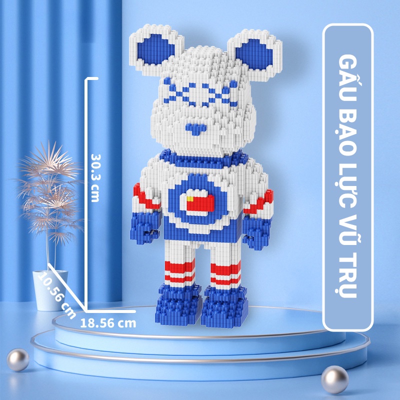 Đồ Chơi  Lắp Ráp Hình Chú Gấu Violent Bears Nhỏ Dễ Thương Cho Bé Trai Và Gái
