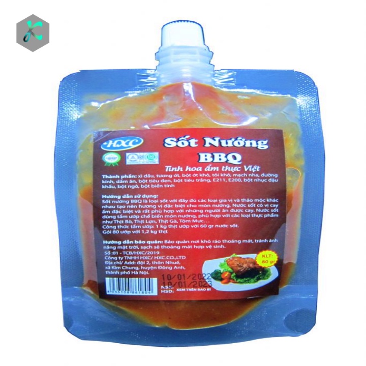 Sốt ướp thịt nướng ,gia vị ướp thịt nướng ,xốt mật ong 80gr thương hiệu HXC