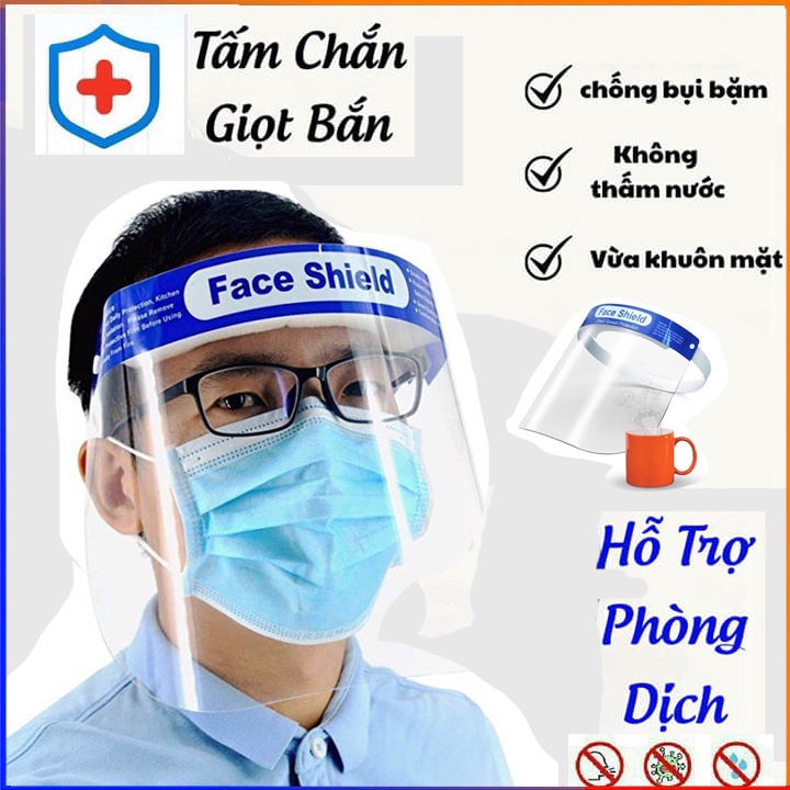 miếng che mặt chống dịch/bụi trong suốt