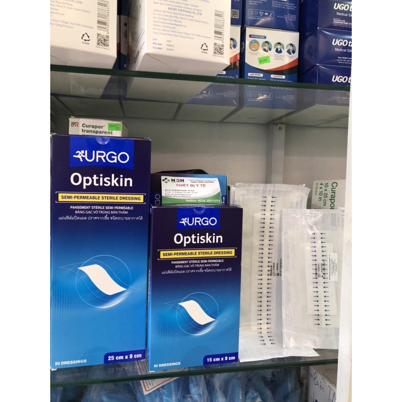 ❤️ Băng dán miếng dán kèm gạc vô trùng dán vết thương hút dịch chống không thấm nước URGO OPTISKIN 20cm x 9cm