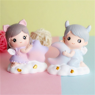 phụ kiện bánh kem sinh nhật [FREESHIP❤️] em bé sừng ôm trăng sao