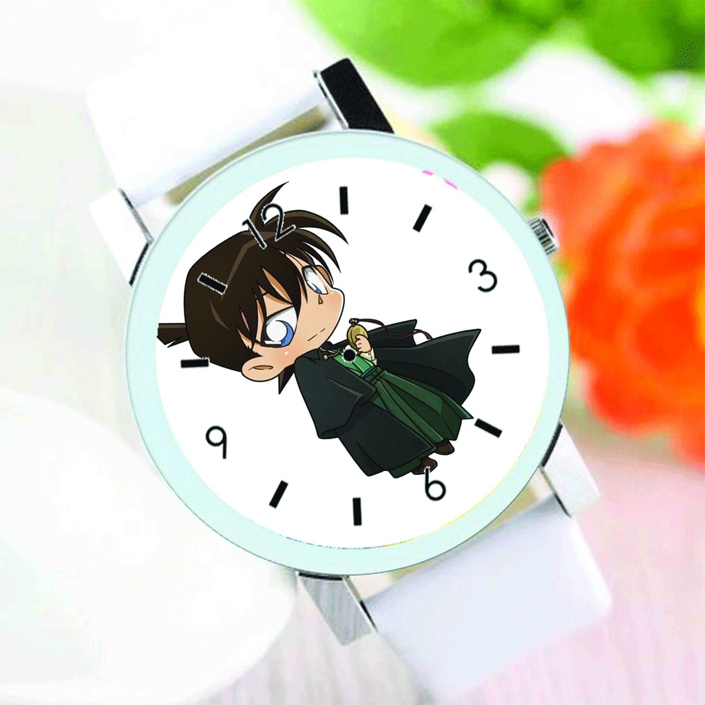 Đồng hồ đeo tay in hình DETECTIVE CONAN THÁM TỬ LỪNG DANH nam nữ anime chibi thời trang dễ thương độc đáo