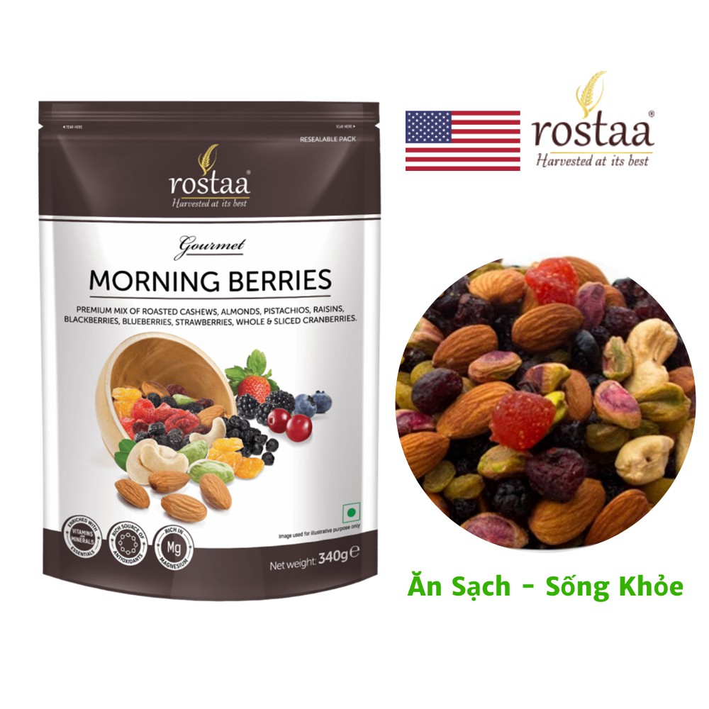 [ Sản phẩm Mỹ MORNING BERRIES-340G - Các loại hạt sấy khô tốt vào buổi sáng