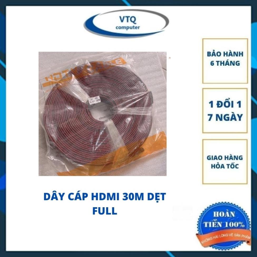 Dây Cáp HDMI 10m 15m 20m 30m dẹt full-Dây cáp kết nối cổng HDMI 2 đầu tốt chống nhiễu xịn chất lượng cao giá rẻ