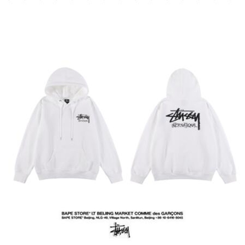 Stussy Áo Hoodie Tay Dài In Chữ Thời Trang Dành Cho Cặp Đôi