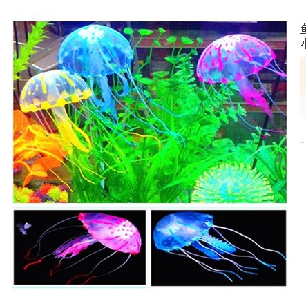 Sứa Biển Giả Màu Neon Trang Trí Bể Cá