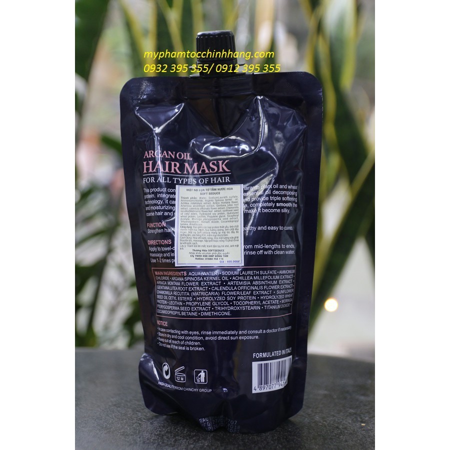 MẶT NẠ LỤA TƠ TẰM NƯỚC HOA ARGAN SOFTSEDUCE 500ML | BigBuy360 - bigbuy360.vn