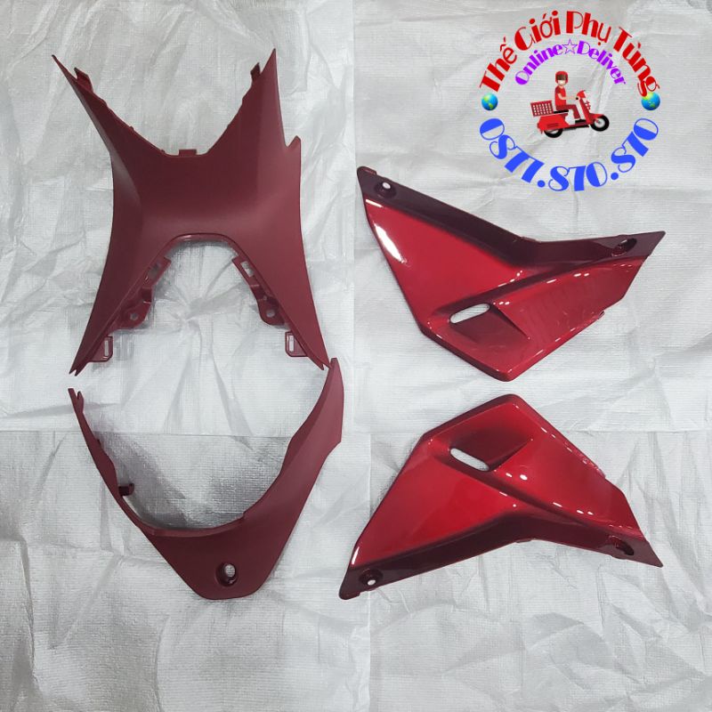 Bộ yếm nhựa thông gió Wave125i Đỏ Zin Thái Lan - 64455-K73-T60ZA/ 64360-K73-T60ZA/ 64350-K73-V40ZD