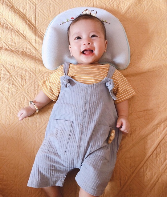 Gối cao su non chống bẹp đầu cho bé [ babyboo]