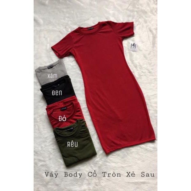 Váy Body Cổ Tròn Xẻ Sau - Hàng Đẹp - XƯỞNG NHUNG CHUYÊN SỈ 👗 *