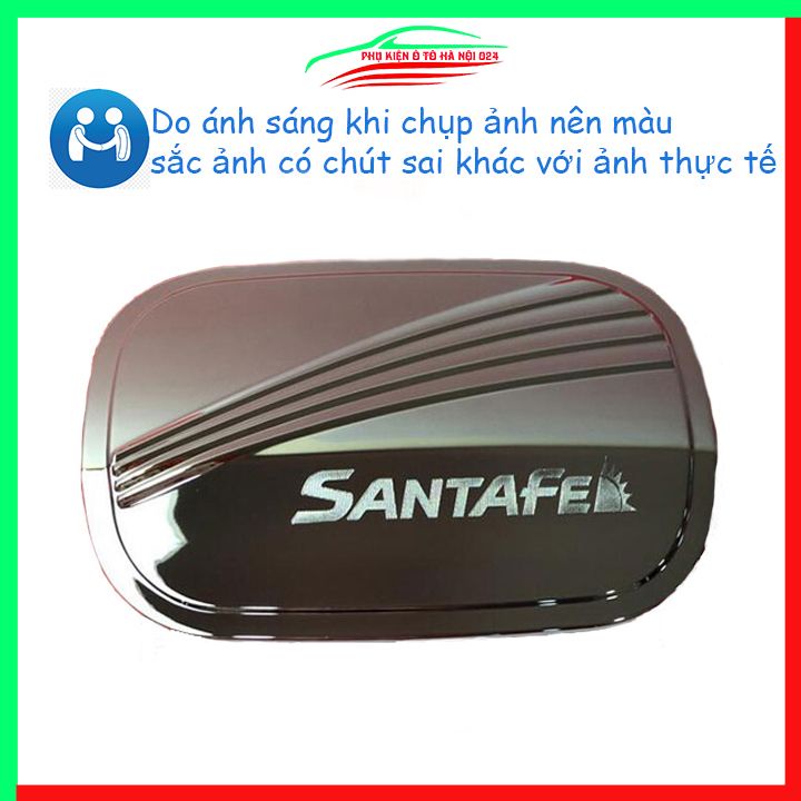 Ốp nắp xăng Santafe 2019-2023 mạ crom bảo vệ chống trầy trang trí ô tô